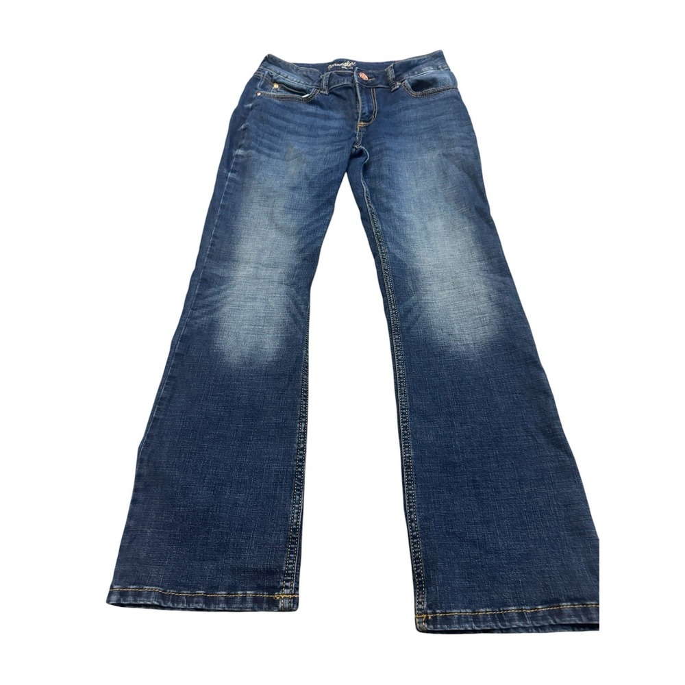 Women's Wrangler Boot‎ Cut Jeans Size 9X32 Leather Patch 09MWZMS Retro